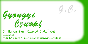 gyongyi czumpf business card